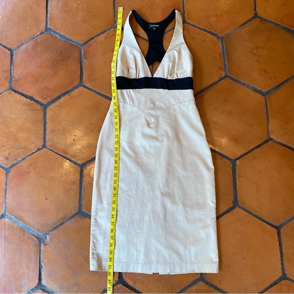 VINTAGE bebe y2k 2000s Party Cocktail Dress Mini Backless Going Out Bodycon Sz S - Picture 7 of 9